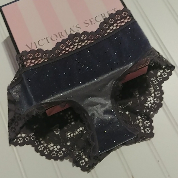 3/$25- VS Sparkly Silver Hipster Panty - Picture 3 of 10
